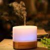 Ultrasonic Aroma Diffuser/Humidifier with Bamboo Base (Oval)