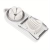 1pc Multifunctional Egg Cutter; Stainless Steel Egg Slicer Sectioner Cutter Mold; Flower-Shape Luncheon Meat Cutter; Kitchen Gadgets - White