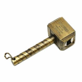 1PC Silver Beer Bottle Openers Multifunction Hammer Of Thor Shaped Beer Bottle Opener With Long Handle Bottler Metal Opener Beer - Gold