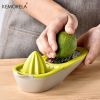 1pc Olive Green Multi-Functional Hand Juicer Lemon Squeezer Juice Squeezer Lemon Peel Wiper 3-in-1 Kitchen Accessories - Green