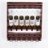 18 bottle wall wine rack/wine rack with glass holder/PINE/Solid wood /Home wine rack//Living room wine rack - as Pic