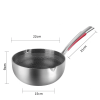 Kitchen & Dining Cookware Stainless Steel Snow Pan - Silver - 22 cm