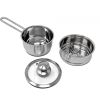 Small Household Pan Pot Durable Lightweight With Glass Cover Lid - As pic show - 2 QT
