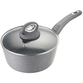 Small Household Pan Pot Durable Lightweight With Glass Cover Lid - As pic show - 2.5 QT