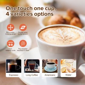 Dafino-206 Super Automatic Espresso & Coffee Machine, SILVER - as Pic