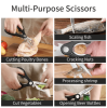 2Pcs Chef Knife Set Stainless Steel Kitchen Shears Scissor Cutlery Slicing Gift - Stainless