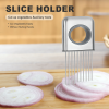 Onion Holder Slicer Vegetable tools Tomato Cutter Stainless Steel Kitchen Gadget XH - default
