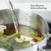 10 Pieces Brushed Stainless Steel Cookware Set - Silver