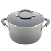15-Piece Nonstick Pots and Pans Set/Cookware Set, Marine Blue - gray