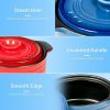Exquisite Craft Design Ceramic Pot Cookware 2 Pieces Set  - Blue and Red - Ceramic