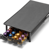 Coffee Pod Storage Drawer Holder, Coffee Capsule Organizer Drawer, 40 Pod Capsule Holder, Black - Black