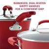 15-Piece Nonstick Pots and Pans Set/Cookware Set, Marine Blue - red
