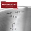 Cook & Strain Stainless Steel Cookware Set, 14 Piece Set, Dishwasher Safe - Silver