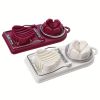 1pc Multifunctional Egg Cutter; Stainless Steel Egg Slicer Sectioner Cutter Mold; Flower-Shape Luncheon Meat Cutter; Kitchen Gadgets - White