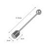 Straight Handle Honey Mixer Stainless Steel Honey and Syrup Dipper Honey Stirrer Spoon for Pot Jar Container - straight