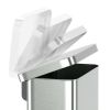 20 Gallon Trash Can, Stainless Steel Step On Kitchen Trash Can, Stainless Steel - White