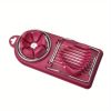 1pc Multifunctional Egg Cutter; Stainless Steel Egg Slicer Sectioner Cutter Mold; Flower-Shape Luncheon Meat Cutter; Kitchen Gadgets - White
