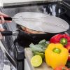 Grease Splatter Screen;  Stainless Steel Fine Mesh Splash Mesh Shield Hot Oil Stopper - 25cm