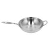 Stainless Steel Frying Pan Stir-Fry Pan Cooking Utensil with Cover for Gas Stove Induction Stove - 32CM