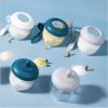 Seasoning Container with Spoon Plastic Heat and Moisture Resistant Condiment Box Spice Jars Salt Sugar for Kitchen Storage - White