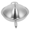 Stainless Steel Frying Pan Stir-Fry Pan Cooking Utensil with Cover for Gas Stove Induction Stove - 32CM