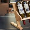Table wine rack with cup holder/wine racks countertop/Solid wood wine rack /Home wine rack/Living room wine rack/ PINE - as Pic