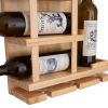Wall-mounted wine rack with cup holder/wine rack wall mounted/Solid wood wine rack /Home wine rack/Living room wine rack - as Pic