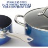 Household Daily Delicacies Pot Safe Non-Stick Cookware Set - Blue - 9 Piece