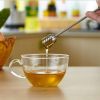 Straight Handle Honey Mixer Stainless Steel Honey and Syrup Dipper Honey Stirrer Spoon for Pot Jar Container - straight