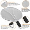 Grease Splatter Screen;  Stainless Steel Fine Mesh Splash Mesh Shield Hot Oil Stopper - 25cm