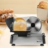 Meat Slicer, Electric Deli Food Slicer with Removable 7.5'' Serrated & Stainless Steel Blade - Gray