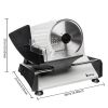 Meat Slicer, Electric Deli Food Slicer with Removable 7.5'' Serrated & Stainless Steel Blade - Gray