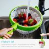 Salad Spinner, Scratch Resistant Spinning Colander - White