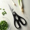 2Pcs Chef Knife Set Stainless Steel Kitchen Shears Scissor Cutlery Slicing Gift - Stainless