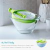 Salad Spinner, Scratch Resistant Spinning Colander - White