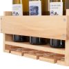 Wall-mounted wine rack with cup holder / wine racks countertop/PINE/Solid wood /Home wine rack//Living room wine rack - as Pic