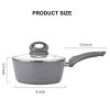 Small Household Pan Pot Durable Lightweight With Glass Cover Lid - As pic show - 2.5 QT