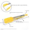 1pc Cross-border Exclusively For 9-inch Nylon Square Head Food Clip Barbecue Clip Flat Clip Bread Clip Stainless Steel Food Clip - Red