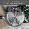 Small Household Pan Pot Durable Lightweight With Glass Cover Lid - As pic show - 2.5 QT