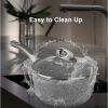 Small Household Pan Pot Durable Lightweight With Glass Cover Lid - As pic show - 2.5 QT