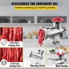 Multifunctional Crank Meat Grinder Manual 304 Stainless Steel Hand Operated Meat Grinder  - Silver - 11.2"