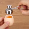 Top Cutter Eggshell Opener Stainless Steel Egg Opener Eggshell Cutter Kitchen Gadget Remover Tool for Raw Soft Hard Boiled Egg Opener - stainless stee