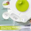 Salad Spinner Fruit Vegetable Washer Lettuce Drainer Hand Cranking Vegetable Dryer with Lid for Home Kitchen Fruit Vegetable Washing - White