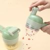 Multifunctional Electric Vegetable Slicer Kitchen Fruit Salad Cutter Carrot Potato Chopper Cutting Machine Stainless Steel Blade - USB