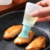 Silicone Flat-bottomed Barbecue Oil Bottle Brush BBQ Brushes - Blue