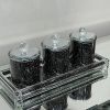 Ambrose Exquisite Tea, Sugar, Coffee Canisters with Tray in Crushed Diamond - Default
