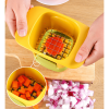 1pc Diced Onion; French Fries; Carrot And Ham; Cucumber And Potato Cutter; 5.91''√ó3.94''√ó3.35'' - White