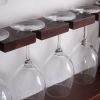 18 bottle wall wine rack/wine rack with glass holder/PINE/Solid wood /Home wine rack//Living room wine rack - as Pic