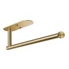 Kitchen Towel Holder; Cabinet Wall Mount Rack; Adhesive Tissue Holder; Tissue Roll Holder - Black