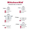 10 Pieces Brushed Stainless Steel Cookware Set - Silver